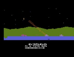 une photo d'Ã©cran de Moon Patrol sur Atari 2600